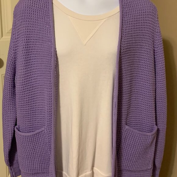 Open Cardigan in Lavender - Picture 2 of 3